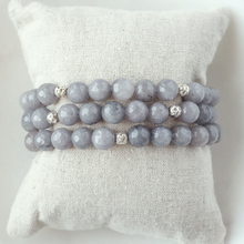 Charger l'image dans la galerie, Gray Agate Small Stone & Sterling Silver Bracelet