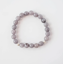 Charger l'image dans la galerie, Gray Agate Small Stone & Sterling Silver Bracelet