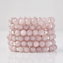 Load image into Gallery viewer, Blush Jade Large Gemstone/Sterling Silver Bracelet