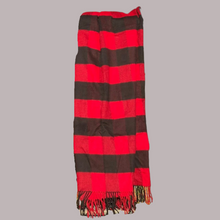 Load image into Gallery viewer, Red and Black Buffalo Check Plaid Blanket/Throw
