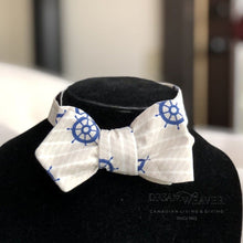 Load image into Gallery viewer, Ahoy! Ship Wheel Bow Tie | Beige Accessories
