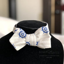 Load image into Gallery viewer, Ahoy! Ship Wheel Bow Tie | Beige Accessories