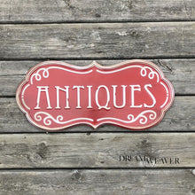 Load image into Gallery viewer, Antiques Metal Sign home decor
