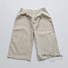 Load image into Gallery viewer, Cotton Baby Pants | Blue and Tan Stripe
