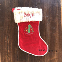 Load image into Gallery viewer, Baby’s First Christmas Stocking Christmas