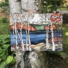 Load image into Gallery viewer, Birches on The Lake | Cottage &amp; Lake Collection | 16x22 | Renee Bovet Home Decor
