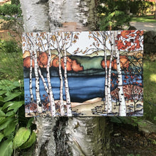 Load image into Gallery viewer, Birches on The Lake | Cottage & Lake Collection | 16x22 | Renee Bovet Home Decor
