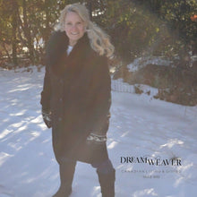 Load image into Gallery viewer, Black Coat with Faux Fur Collar