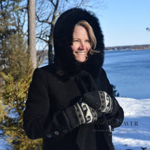 Load image into Gallery viewer, Black Coat with Faux Fur Hood and Scarf
