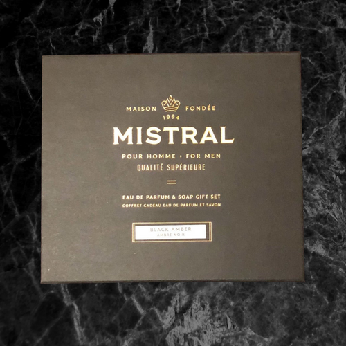 Black Amber Cologne/Soap Gift Set | Mistral
