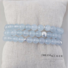 Load image into Gallery viewer, Blue Agate Large Gemstone/Sterling Silver Bracelet Accessories