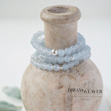 Load image into Gallery viewer, Blue Agate Large Gemstone/Sterling Silver Bracelet Accessories
