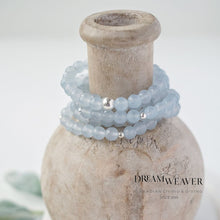 Load image into Gallery viewer, Blue Agate Large Gemstone/Sterling Silver Bracelet Accessories