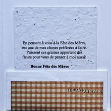 Load image into Gallery viewer, Bonne Fete des Meres | Orange | Handmade Seed Card Cards

