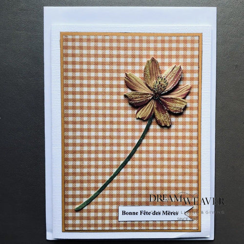 Bonne Fete des Meres | Orange | Handmade Seed Card Cards