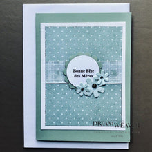 Load image into Gallery viewer, Bonne Fete des Meres | Seafoam green | Handmade Seed Card Cards
