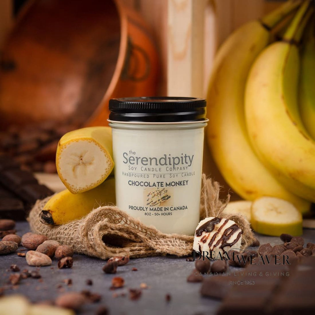 Chocolate Monkey Candle Jar | Serendipity Candle | Dream Weaver Canada
