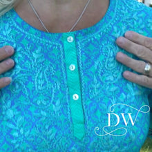 Load image into Gallery viewer, Deena Embroidered Tunic | Turquoise | Medium
