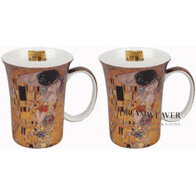 Load image into Gallery viewer, Gustav Klimt The Kiss Set of 2 Mugs Tableware

