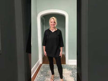 Charger et lire la vidéo dans la visionneuse de la Galerie, Tunique en lin | Noir