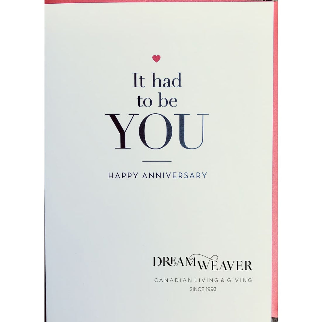 It Had to be YOU | Happy Anniversary | Romance Card stationary