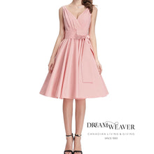 Load image into Gallery viewer, La Vie en Rose Retro Dress With Bow | Dream Weaver Canada