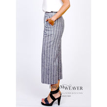 Load image into Gallery viewer, Linen Trouser - Grey/Cream Stripe | Ninety-Eight Fashion