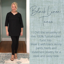 Charger l'image dans la galerie, Linen Tunic | Black