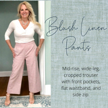 Load image into Gallery viewer, Wide Leg Pants | Blush Linen
