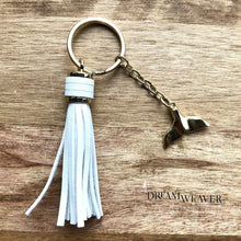 Load image into Gallery viewer, Nautical Tassel Key Chain | Whale Tail
