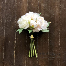 Load image into Gallery viewer, Peony Bouquet | White and Cream Home Decor
