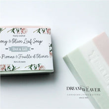 Load image into Gallery viewer, Peony &amp; Olive Leaf Bar Soap | Dot &amp; Lil Bath &amp; Body
