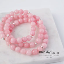Charger l'image dans la galerie, Pink Agate Gemstone and Sterling Silver Bracelet Accessories