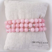 Charger l'image dans la galerie, Pink Agate Gemstone and Sterling Silver Bracelet Accessories