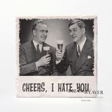 Charger l'image dans la galerie, Retro Drunk Guys Cheers! I hate you | Marble Coaster Tableware