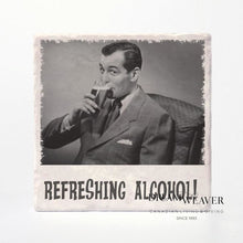 Load image into Gallery viewer, Retro Drunk Guys Refreshing Alcohol | Marble Coaster Tableware