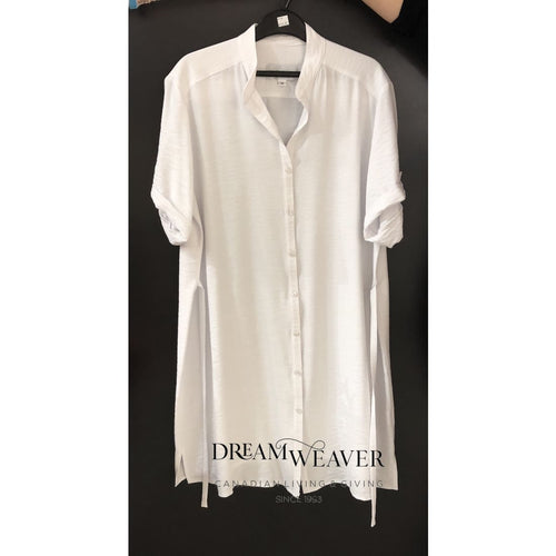 Solid White Two Way Shirt Dress Brenda Beddome Fashion