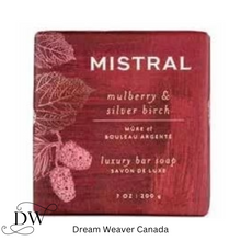 Load image into Gallery viewer, Mulberry &amp; Silver Birch Bar Soap 200 gm | Mistral
