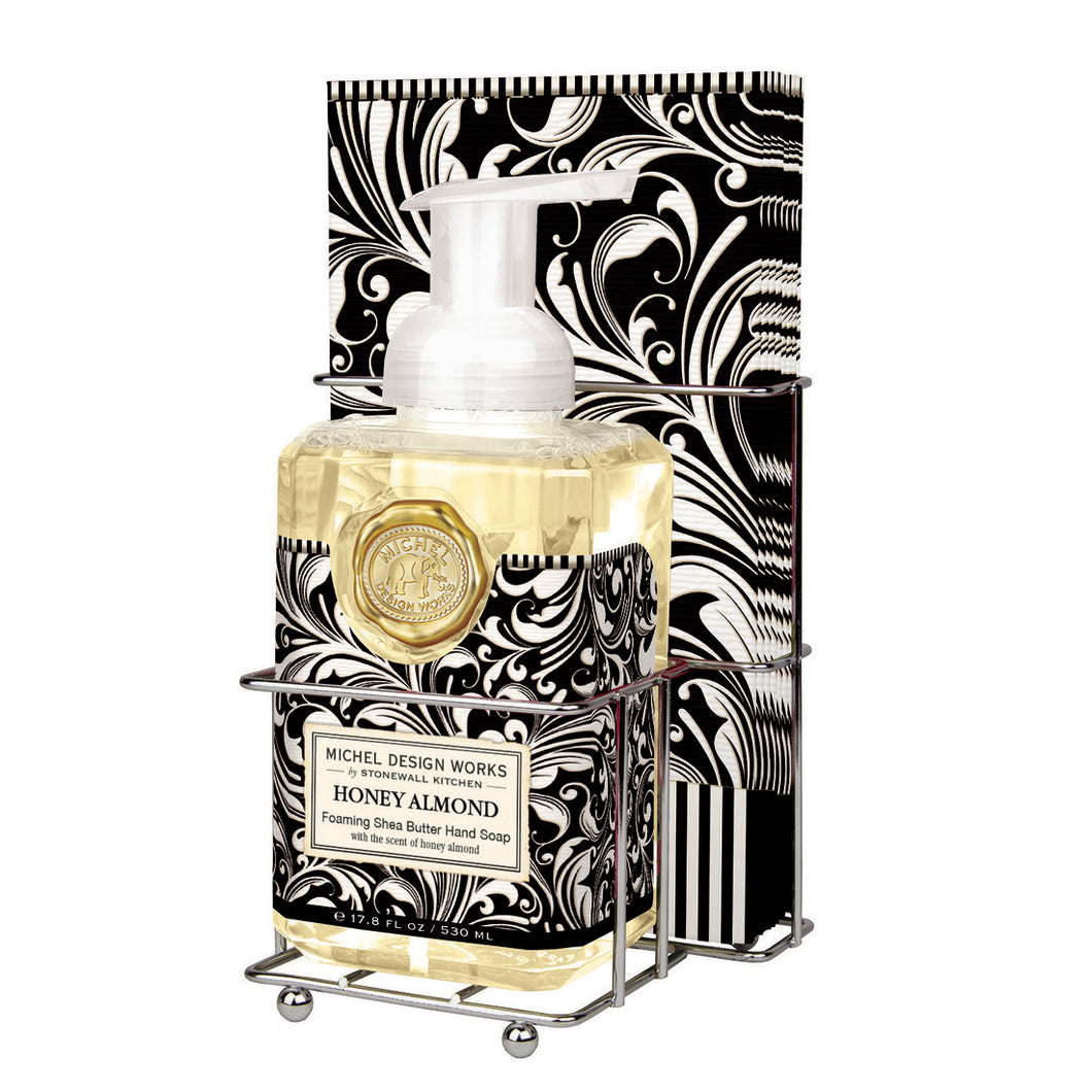 Honey Almond Foaming Soap  & Napkin Set | Michel Design Works