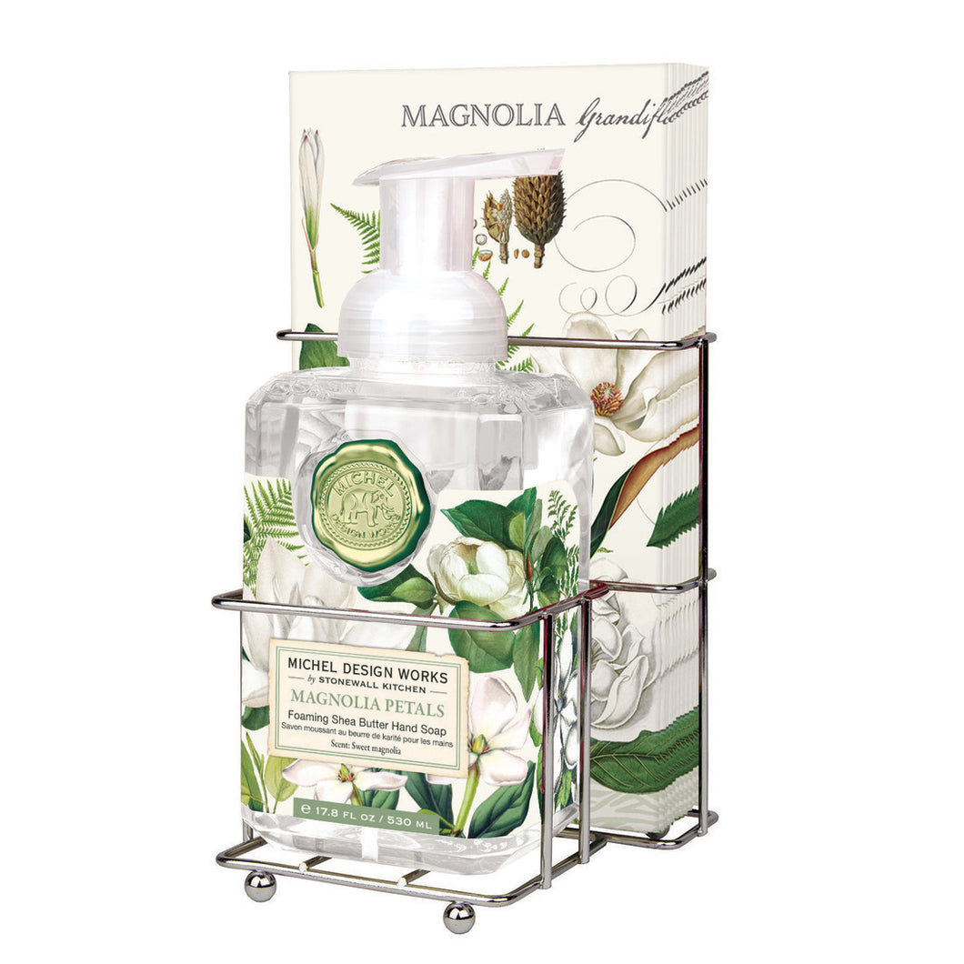 Magnolia Petals Foamer/Napkin Set | Michel Design Works