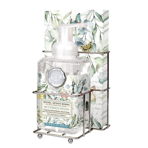 Butterfly Fields Foaming Soap  & Napkin Set | Michel Design Works