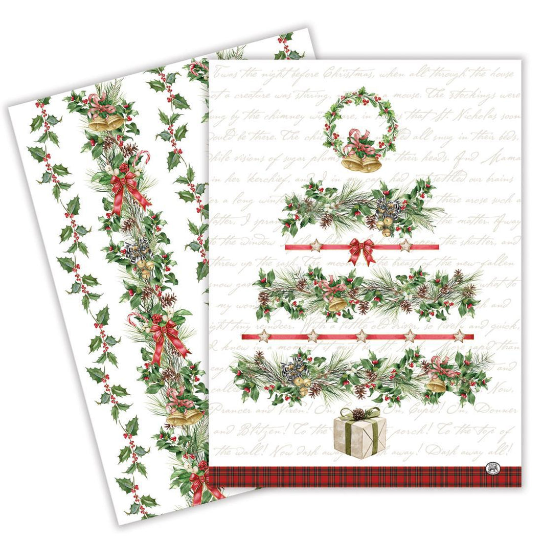 Holiday Garland Kitchen Towel | Set of 2 | Michel Design Works 