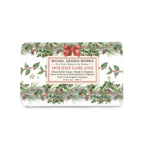 Holiday Garland Medium Bath Soap Bar | Michel Design Works