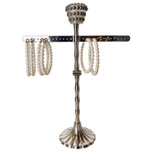 Load image into Gallery viewer, Art Deco Style Silver-Tone Earring &amp; Jewelry Display Stand
