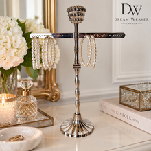 Load image into Gallery viewer, Art Deco Style Silver-Tone Earring &amp; Jewelry Display Stand DW
