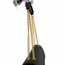 Charger l'image dans la galerie, Bebe Black Faux Leather Shoulder Bag with Gold Chain Strap closeup
