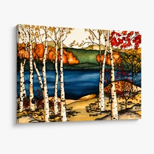 Charger l'image dans la galerie, Birches on the Lake | Canvas Print 24x36" | Renee Bovet
