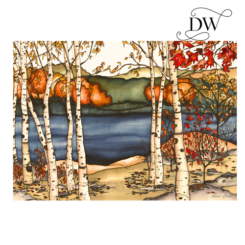 Birches on the Lake | Canvas Print 24x36