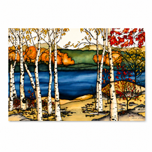 Charger l'image dans la galerie, Birches on the Lake | Canvas Print 24x36" | Renee Bovet DW
