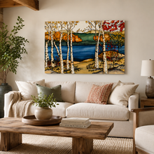 Charger l'image dans la galerie, Birches on the Lake | Canvas Print 24x36" | Renee Bovet LS
